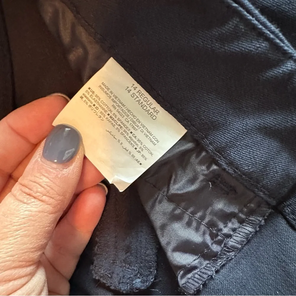 Old Navy Pixie Mid-Rise Ankle Pants Goodnight Nora Blue Size 14 - Picture 7 of 8